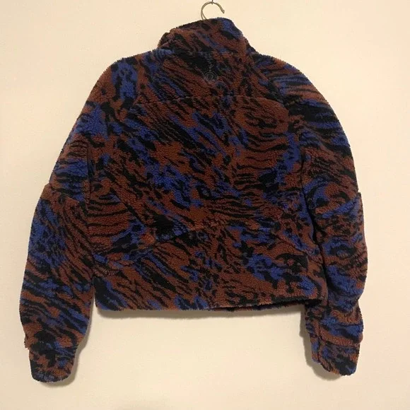 Lululemon Scuba Oversized Fleece Funnel Neck Pullover Jacquard liquisize camo L - Picture 5 of 6